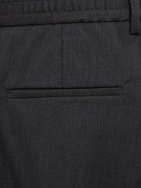 THE CORE: Pleated wool twill straight pants
