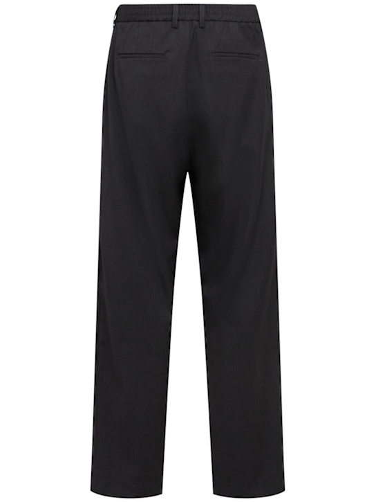 THE CORE: Pleated wool twill straight pants