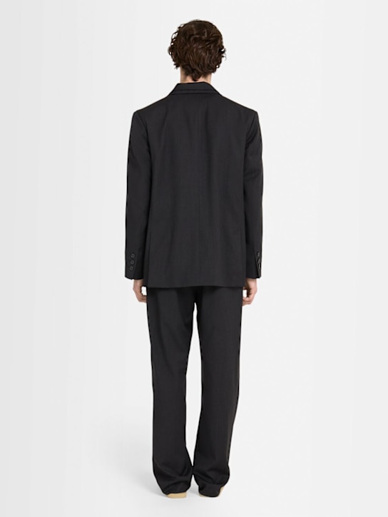 THE CORE: Pleated wool twill straight pants