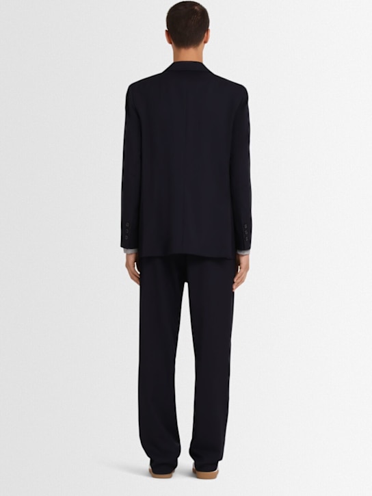 THE CORE: Wool twill chino wide pants