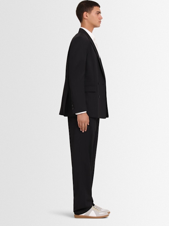 THE CORE: Wool twill chino wide pants