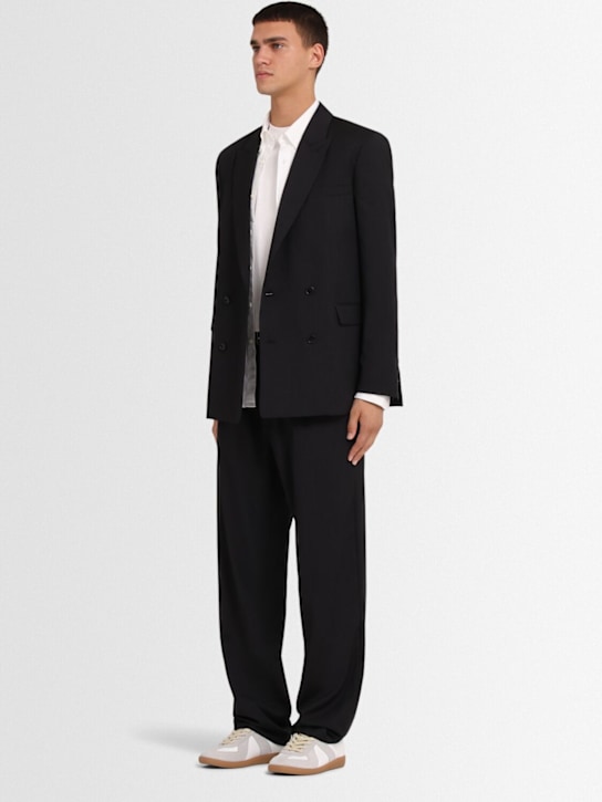 THE CORE: Wool twill chino wide pants