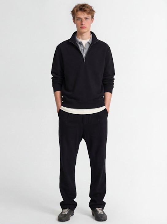 THE CORE - Straight leg cotton blend corduroy pants