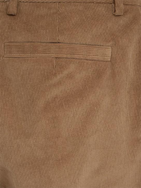 THE CORE: Straight leg cotton blend corduroy pants