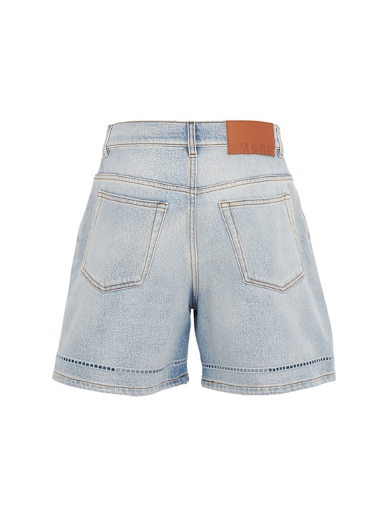 MSGM: Cotton denim shorts