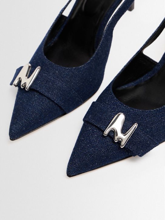 MSGM: Denim sling back heels