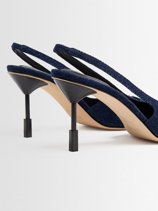 MSGM: Denim sling back heels