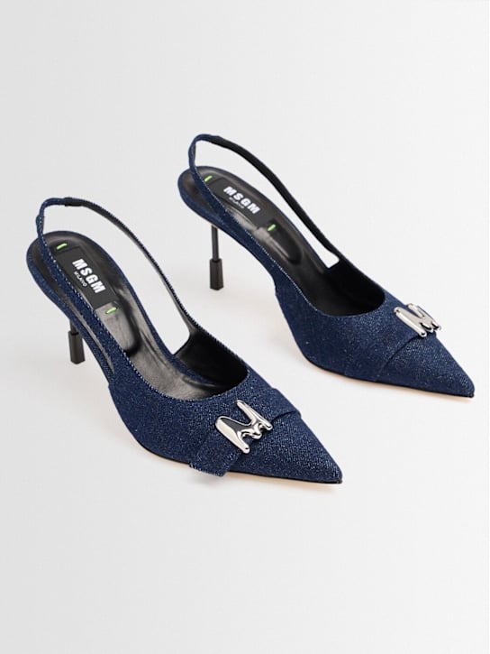 MSGM - Denim sling back heels