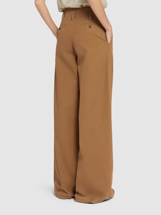 Chloé: Cotton canvas wide pants