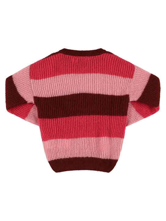 The New Society: Striped acrylic blend knit sweater