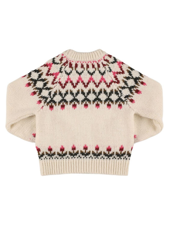 The New Society: Striped acrylic blend knit sweater