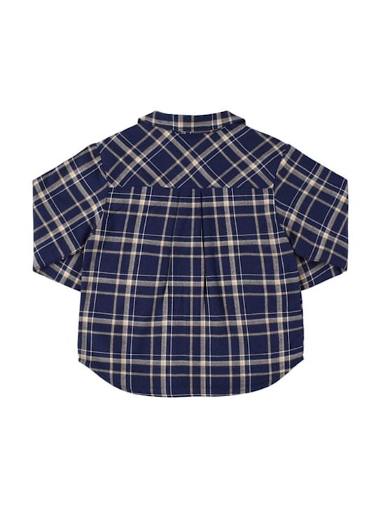 The New Society: Printed cotton madras shirt