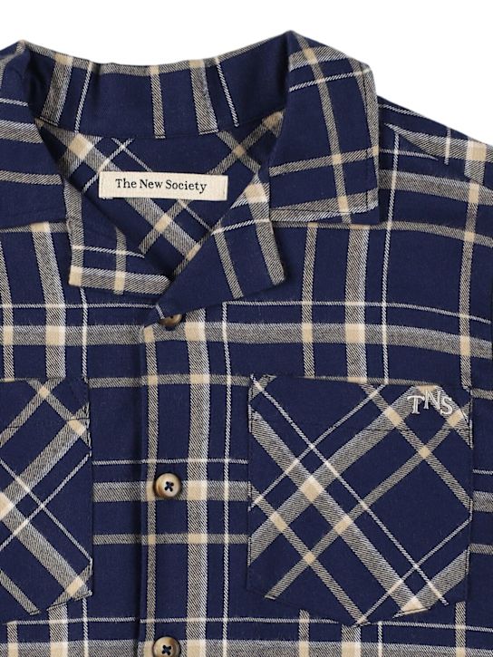 The New Society - Printed cotton madras shirt