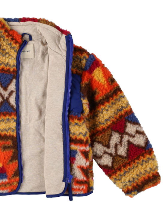 The New Society: Embroidered wool blend bomber jacket