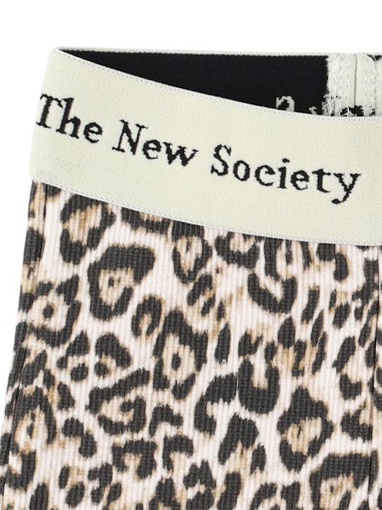 The New Society - Leopard print cotton blend leggings