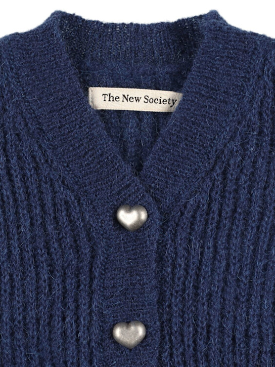The New Society: Mohair blend knit cardigan