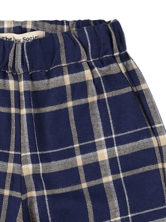 The New Society: Check cotton pants