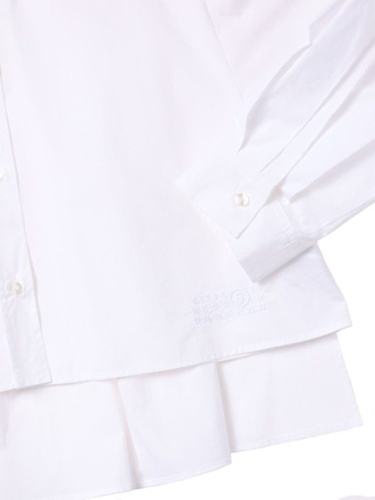 MM6 Maison Margiela - Embroidered cotton poplin shirt