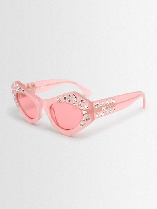 Pucci: Lunettes de soleil œil-de-chat en acétate