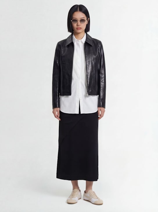 Our Legacy: Veste zippée en cuir