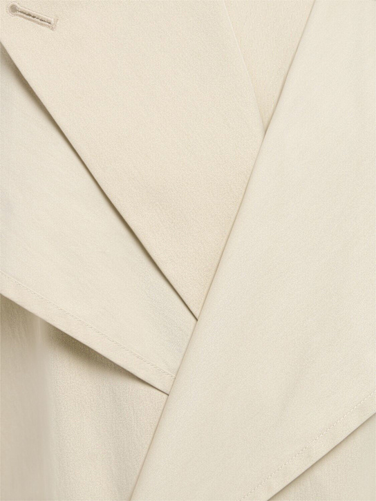 EENK: Cappotto lungo in misto cotone con cintura