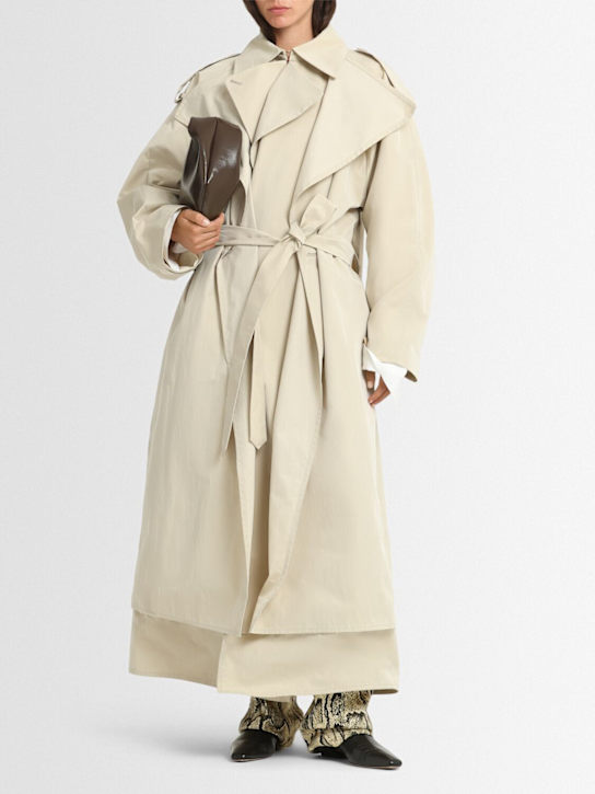 EENK - Cappotto lungo in misto cotone con cintura