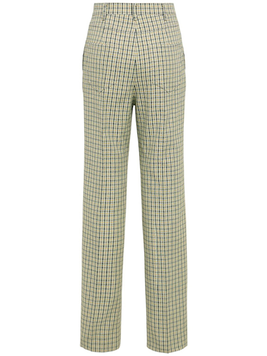 EENK: Pantaloni dritti in misto lana check