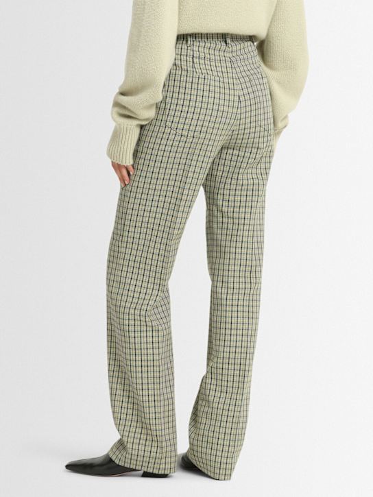 EENK: Pantaloni dritti in misto lana check
