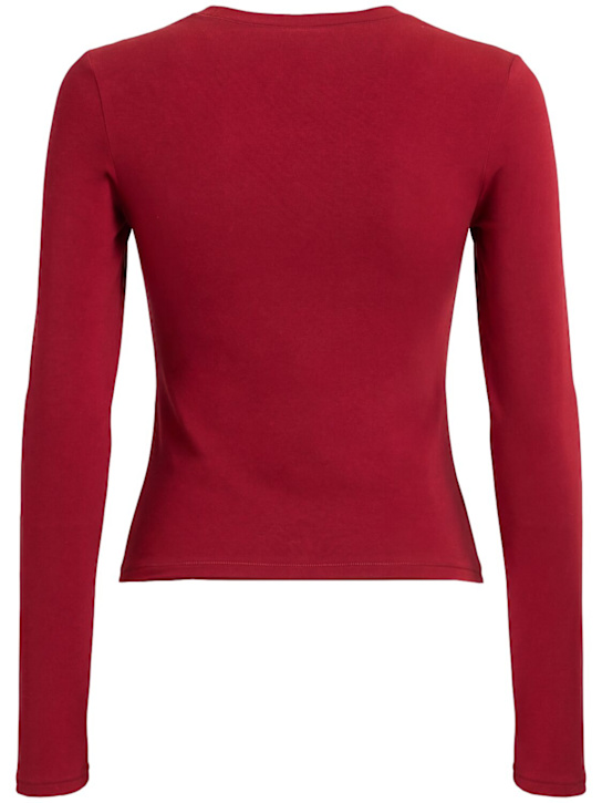 SKIMS: Stretch cotton long sleeve t-shirt
