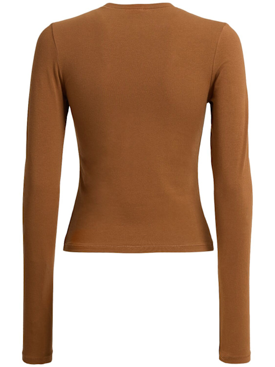 SKIMS: Stretch cotton long sleeve t-shirt