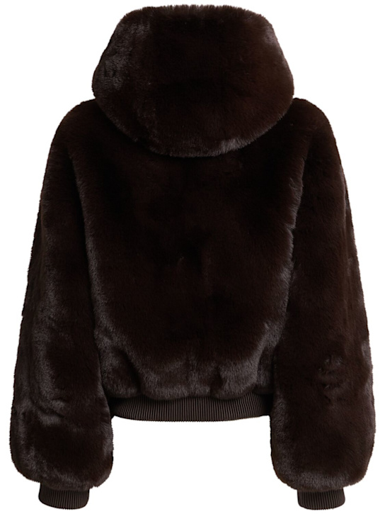 SKIMS: Cropped plush zip jacket