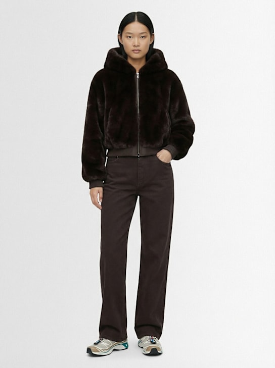 SKIMS - Cropped plush zip jacket