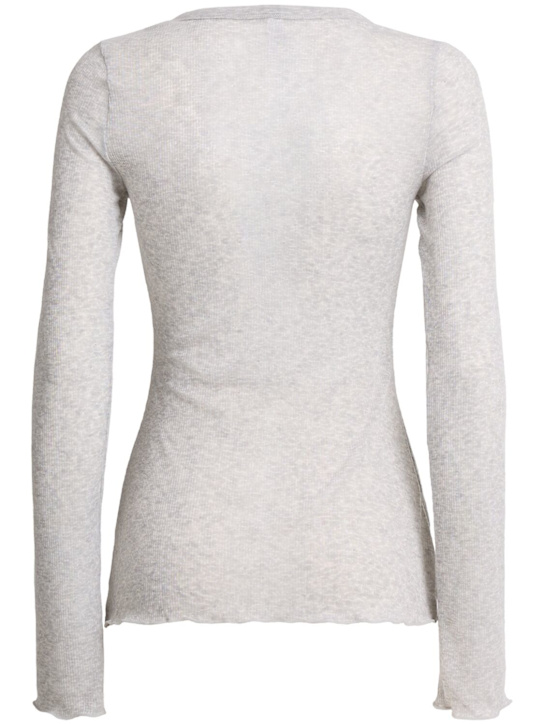 SKIMS: Cotton blend long sleeve top
