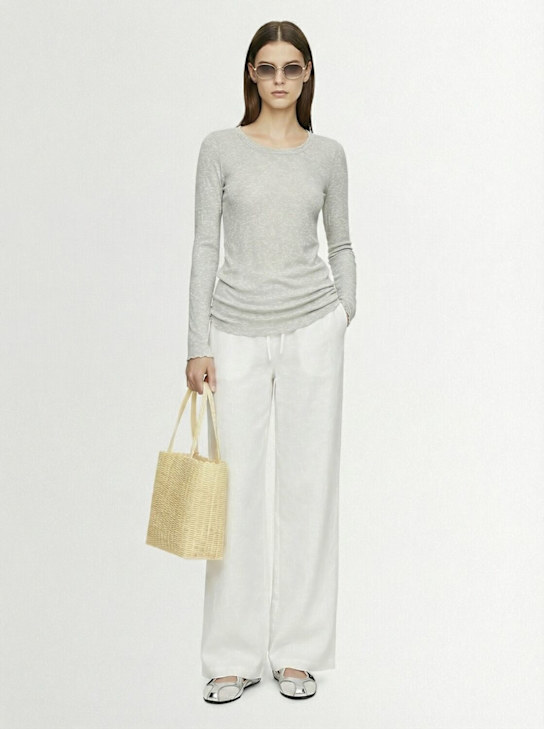 SKIMS: Cotton blend long sleeve top