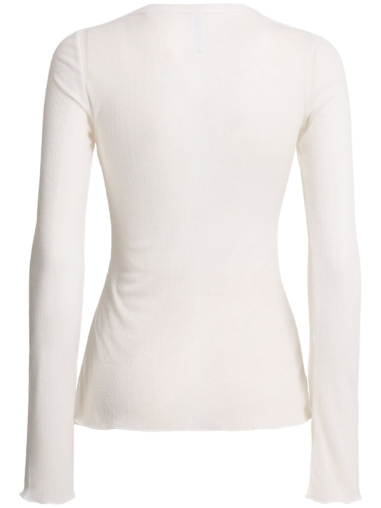 SKIMS: Cotton blend long sleeve top