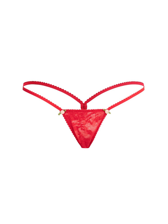SKIMS: Lace slip top & thong set