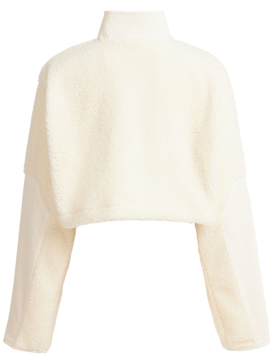 SKIMS: Teddy funnel neck cropped jacket