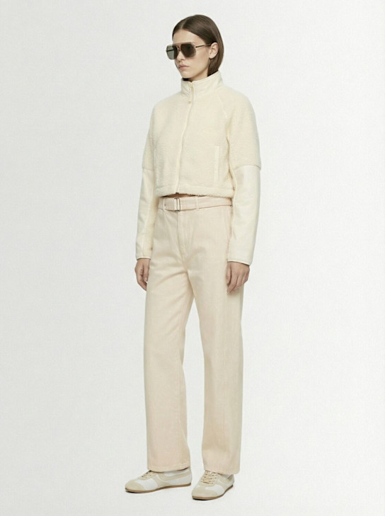 SKIMS: Teddy funnel neck cropped jacket