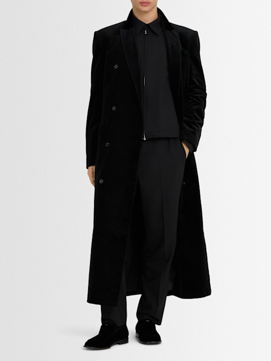 EENK - Long manteau en velours de coton avec ceinture