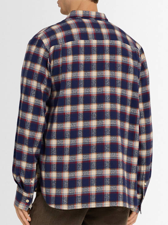 EENK: Tailored checked cotton blend shirt