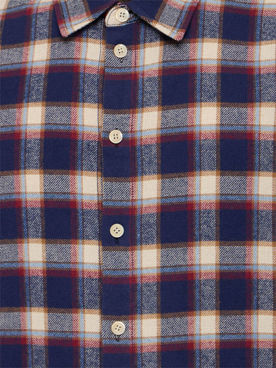EENK: Tailored checked cotton blend shirt
