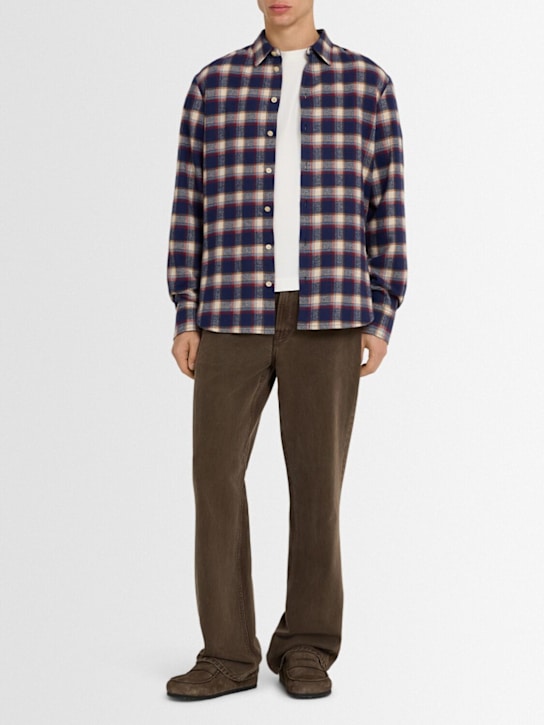 EENK - Chemise ajustée en mélange de coton à carreaux