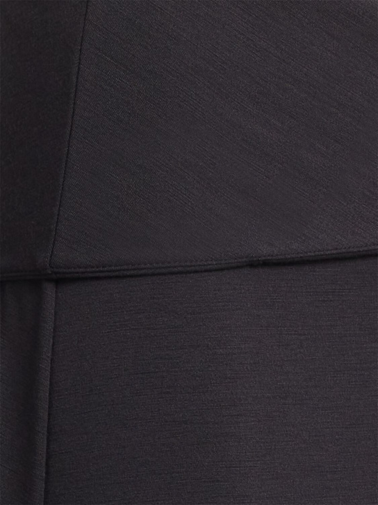 Lemaire: Twisted hem wool blend midi skirt