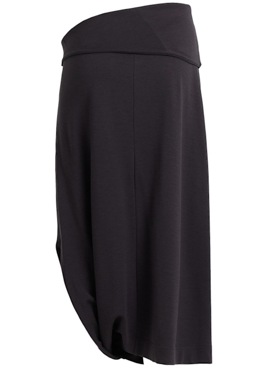 Lemaire - Twisted hem wool blend midi skirt