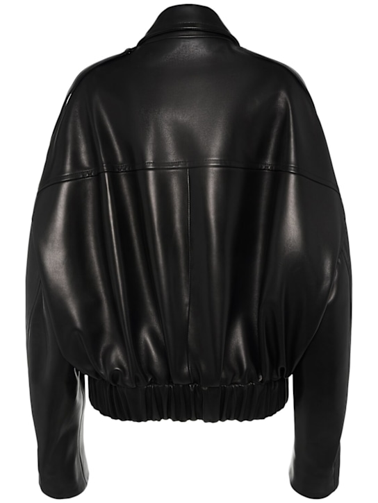 Khaite: Giacca Owey in pelle con zip