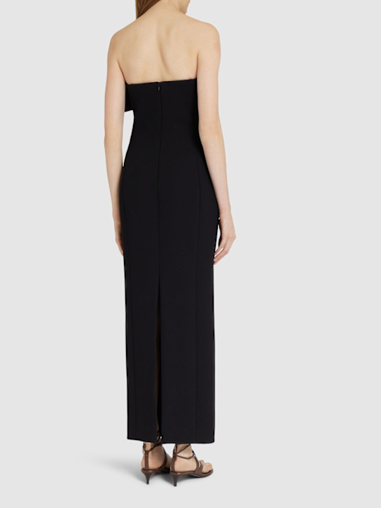 Khaite: Robe longue en crêpe double face Cato