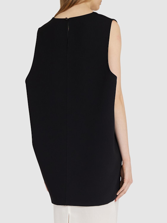 Khaite: Robe Mini en crêpe double face Nyona