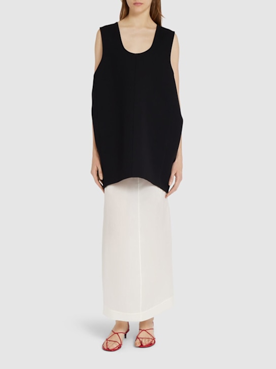 Khaite: Robe Mini en crêpe double face Nyona