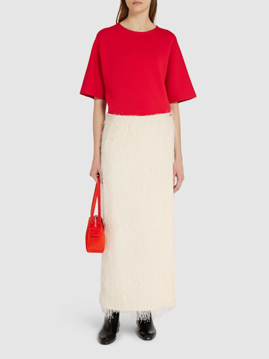 Khaite - Robe longue en maille de viscose mélangée Quinn