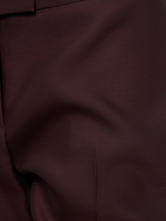 Khaite: Pantaloni dritti Callen in lana e seta